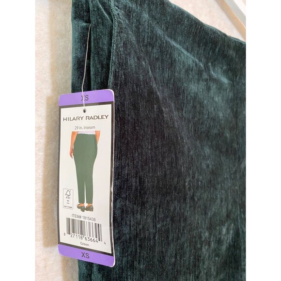 Hillary Radley XS Soft Forest Green Velvety Stretch Slim Leg Pants - Picture 6 of 10